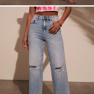 Hidden Jeans Alec High Rise Distressed Relaxed Denim size 28